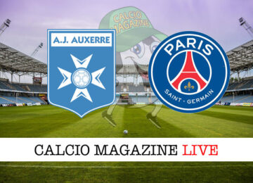 Auxerre PSG cronaca diretta live risultato tempo reale
