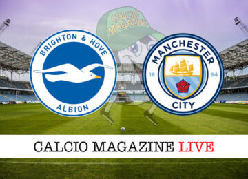 Brighton Manchester City cronaca diretta live risultato tempo reale