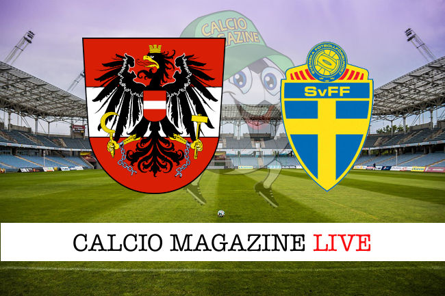 Austria Svezia cronaca diretta live risultato in tempo reale