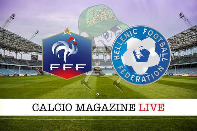 Francia Grecia cronaca diretta live risultato in tempo reale