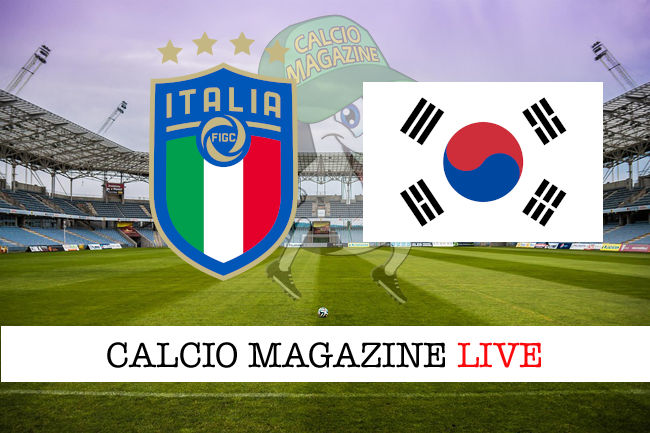 Italia Corea del Sud cronaca diretta live risultato in tempo reale