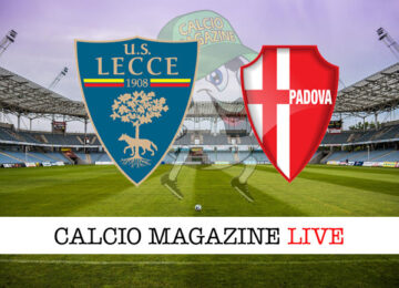 Lecce Padova cronaca diretta live risultato in tempo reale