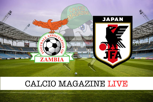 Zambia Giappone cronaca diretta live risultato in tempo reale