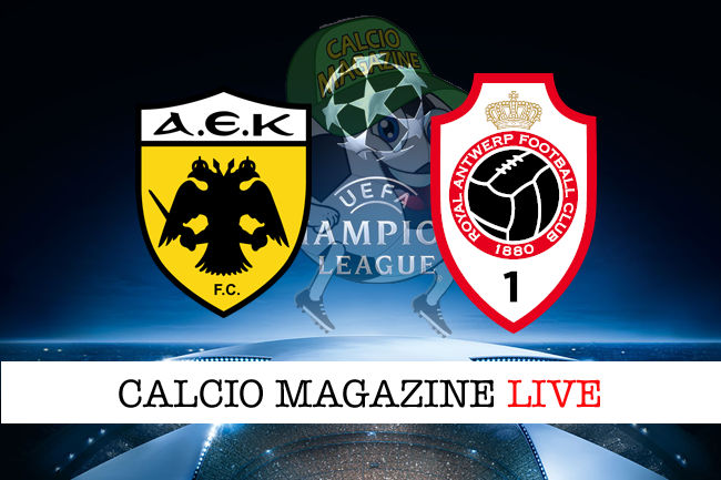 AEK Atene Anversa cronaca diretta live risultato tempo reale