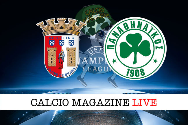 Braga Panathinaikos cronaca diretta live risultato tempo reale