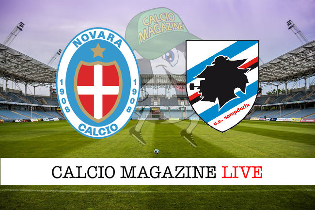 Novara Sampdoria cronaca diretta live risultato in tempo reale