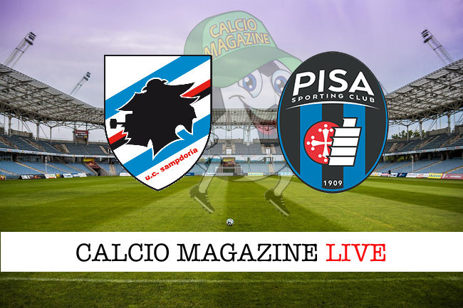 Sampdoria Pisa cronaca diretta live risultato tempo reale