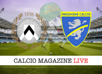 Udinese Frosinone cronaca diretta live risultato tempo reale