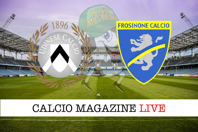 Udinese Frosinone cronaca diretta live risultato tempo reale