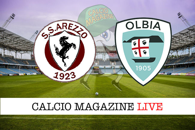 Arezzo Olbia cronaca diretta live risultato in tempo reale