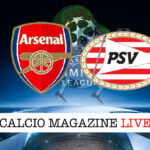 Arsenal PSV cronaca diretta live risultato tempo reale