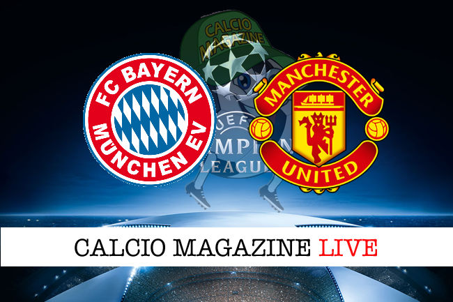 Bayern Monaco Manchester United cronaca diretta live risultato tempo reale
