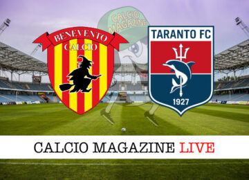 Benevento Taranto cronaca diretta live risultato in tempo reale