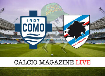 Como Sampdoria cronaca diretta live risultato in tempo reale