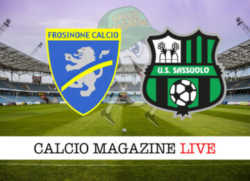 Frosinone Sassuolo cronaca diretta live risultato in tempo reale