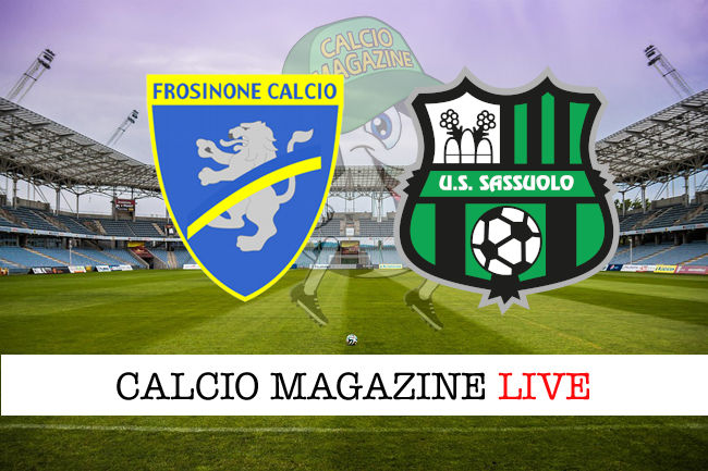 Frosinone Sassuolo cronaca diretta live risultato in tempo reale