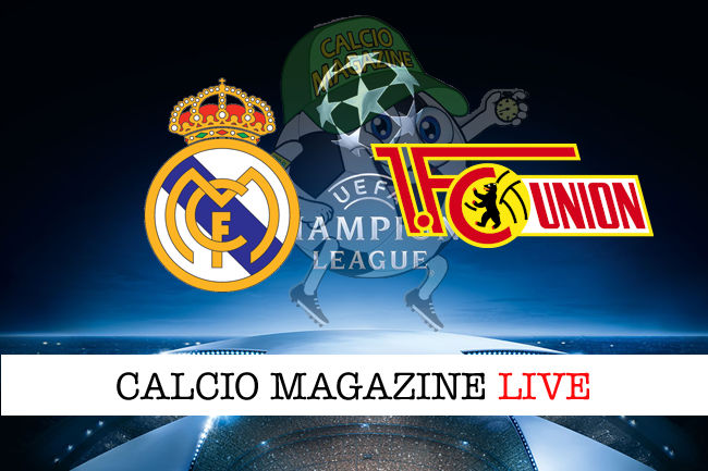 Real Madrid Union Berlino cronaca diretta live risultato tempo reale