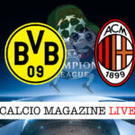 Borussia Dortmund Milan cronaca diretta live risultato in tempo reale