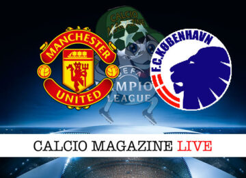 Manchester United Copenhagen cronaca diretta live risultato in tempo reale