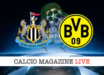 Newcastle Borussia Dortmund cronaca diretta live risultato in tempo reale