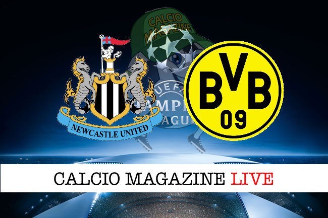 Newcastle Borussia Dortmund cronaca diretta live risultato in tempo reale