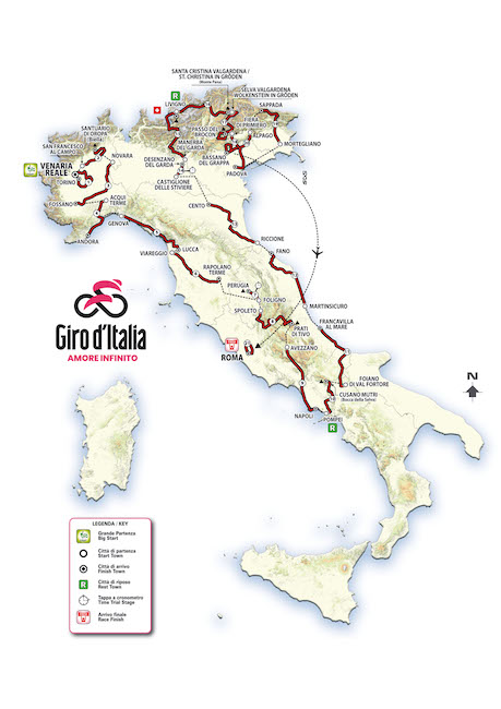 percorso giro d'italia 2023