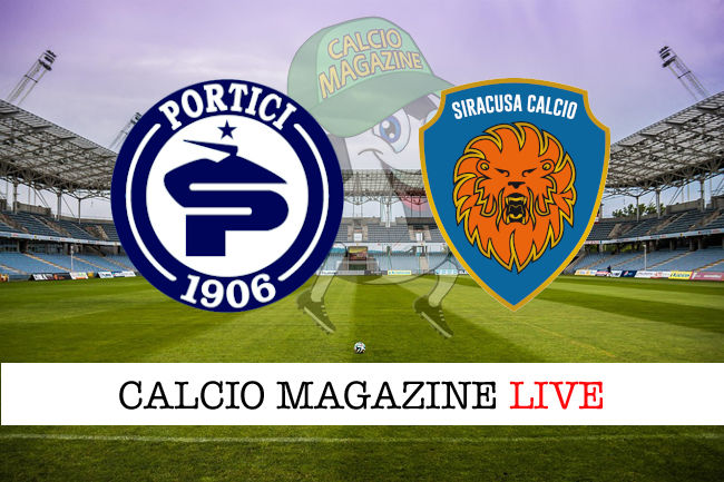 Portici Siracusa cronaca diretta live risultato in tempo reale