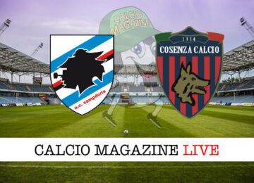 Sampdoria Cosenza cronaca diretta live risultato in tempo reale