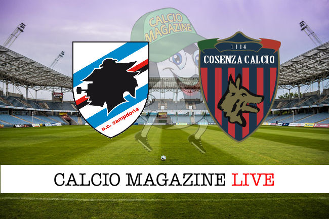 Sampdoria Cosenza cronaca diretta live risultato in tempo reale