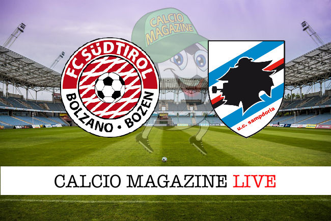 Sudtirol Sampdoria cronaca diretta live risultato in tempo reale