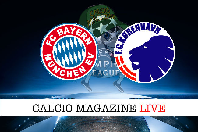 Bayern Monaco Copenhagen cronaca diretta live risultato in tempo reale