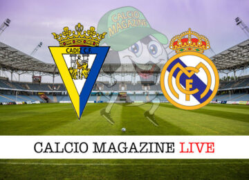 Cadice Real Madrid cronaca diretta live risultato in tempo reale