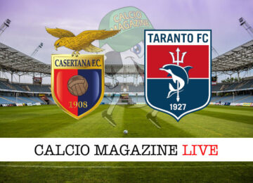 Casertana Taranto cronaca diretta live risultato in tempo reale