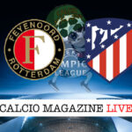 Feyenoord Atletico Madrid cronaca diretta live risultato in tempo reale
