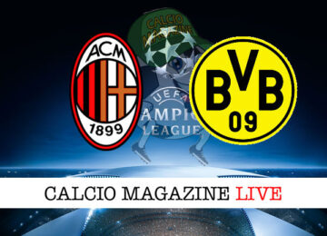 Milan Borussia Dortmund cronaca diretta live risultato in tempo reale
