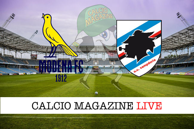 Modena Sampdoria cronaca diretta live risultato in tempo reale