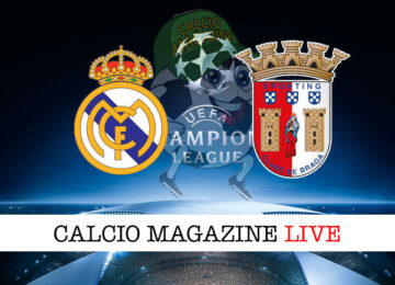 Real Madrid Braga cronaca diretta live risultato in tempo reale