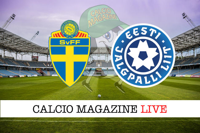 Svezia Estonia cronaca diretta risultato in tempo reale