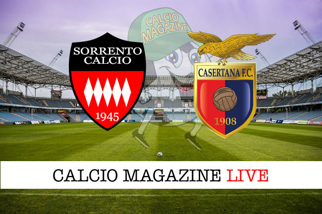 Sorrento Casertana cronaca diretta live risultato in tempo reale