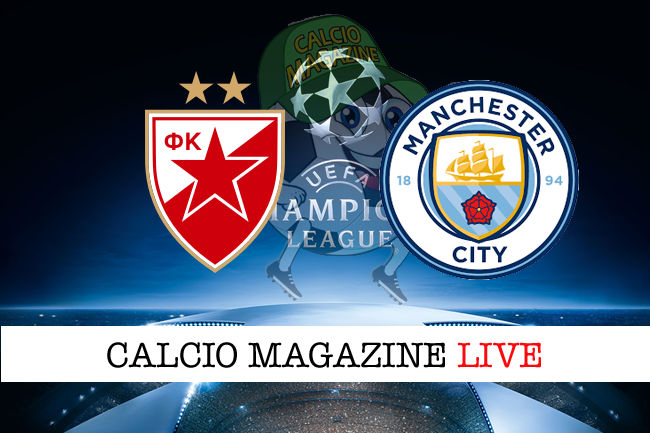 Stella Rossa Manchester City cronaca diretta live risultato in tempo reale