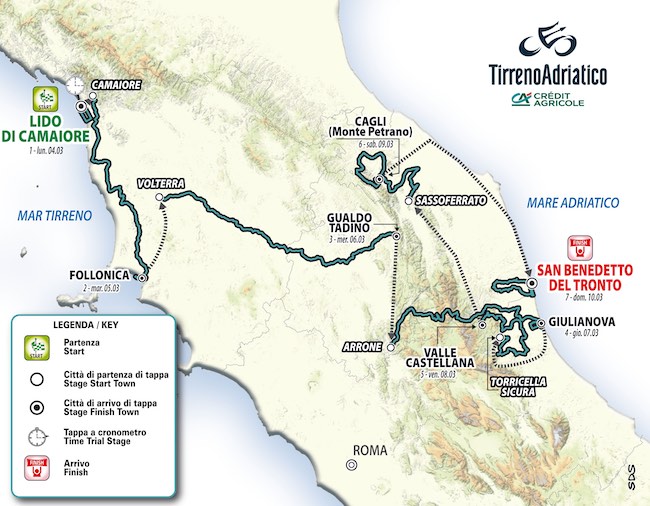 tappe tirreno adriatico 2024