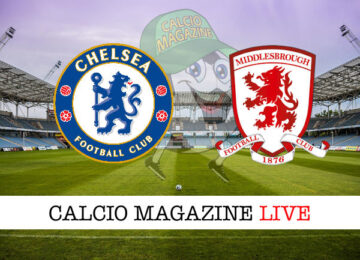 Chelsea Middlesbrough cronaca diretta live risultato in tempo reale