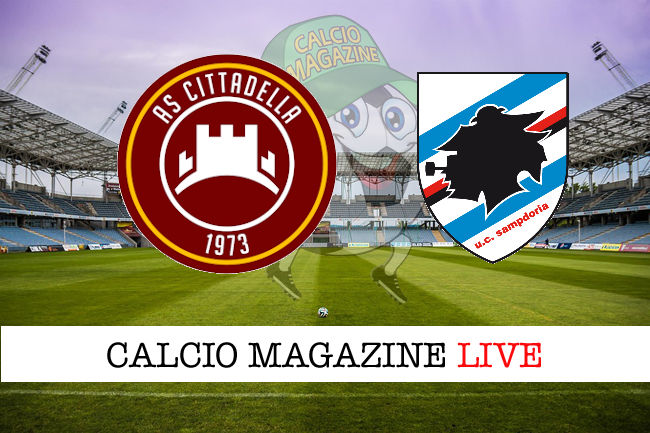 Cittadella Sampdoria cronaca diretta live risultato in tempo reale