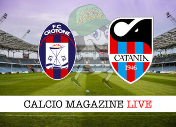 Crotone Catania cronaca diretta live risultato in tempo reale