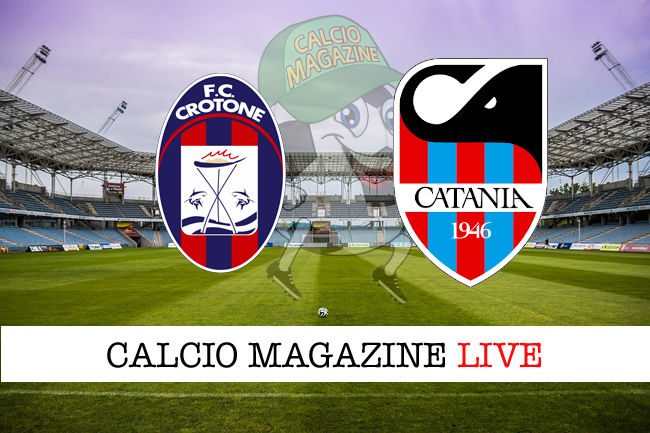 Crotone Catania cronaca diretta live risultato in tempo reale