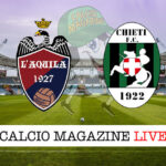 L'Aquila Chieti cronaca diretta live risultato in tempo reale