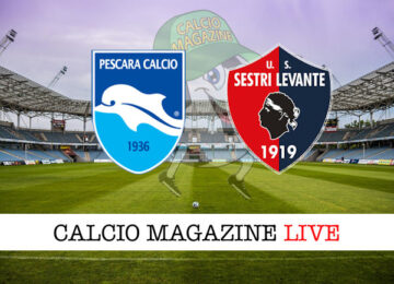 Pescara Sestri Levante cronaca diretta live risultato in tempo reale
