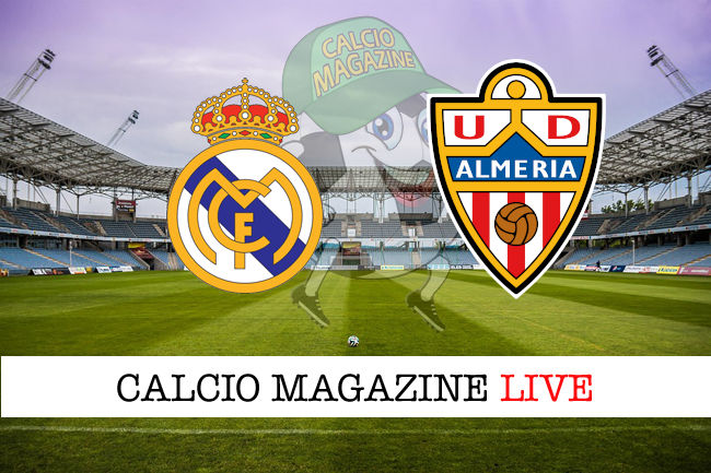Real Madrid Almeria cronaca diretta live risultato in tempo reale