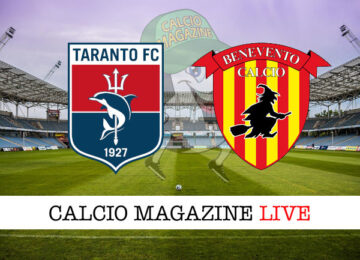 Taranto Benevento cronaca diretta live risultato tempo reale