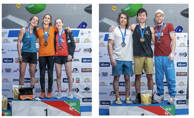 podio coppa italia boulder prato 2024